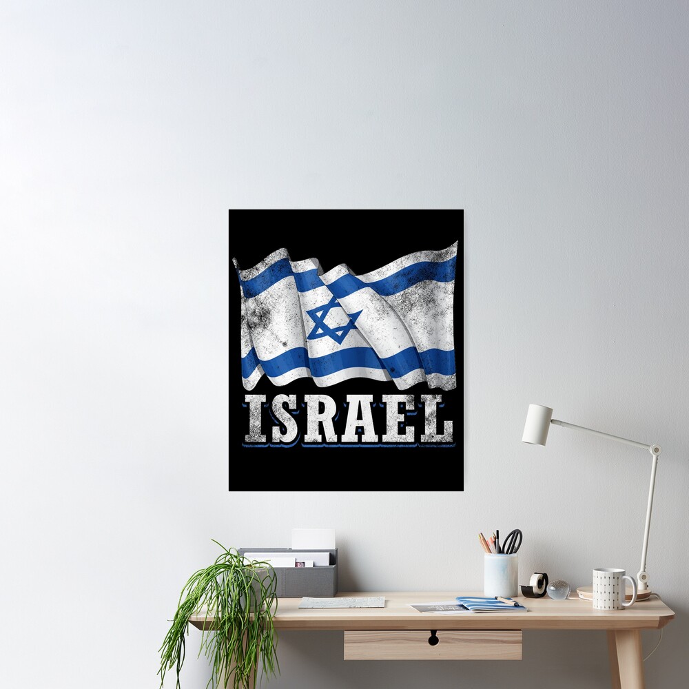 Israel flag Poster by Mila1946