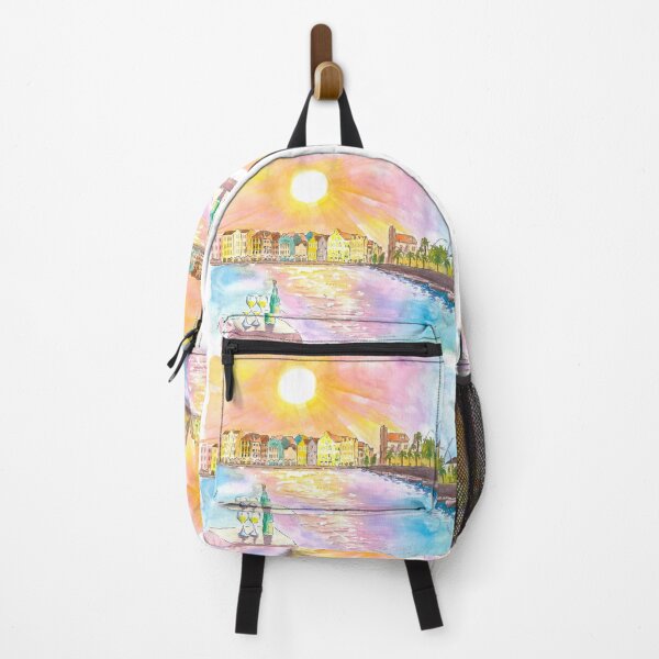 Item preview, Unforgettable Willemstad Curacao Caribbean Sunset Dinner with Queen Emma Bridge and Punda designed and sold by artshop77.