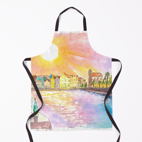 Item preview, Unforgettable Willemstad Curacao Caribbean Sunset Dinner with Queen Emma Bridge and Punda designed and sold by artshop77.