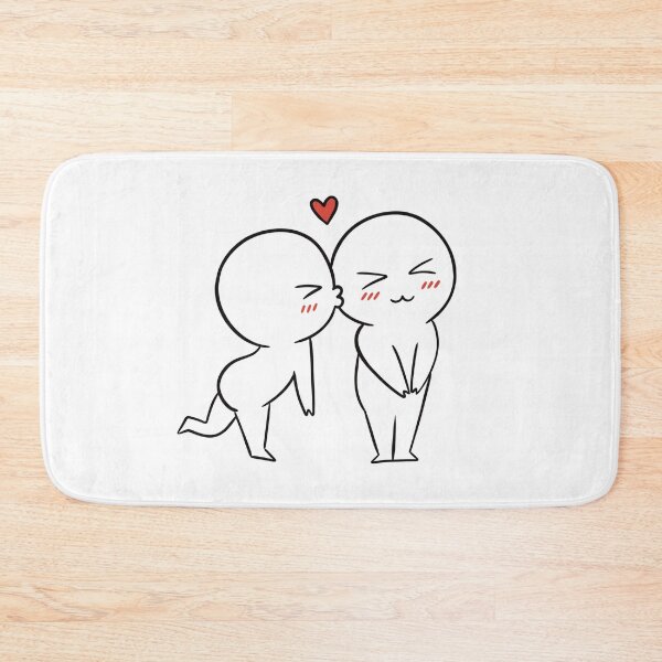 Item preview, Couple kiss, a little shy love designed and sold by lapsuss.