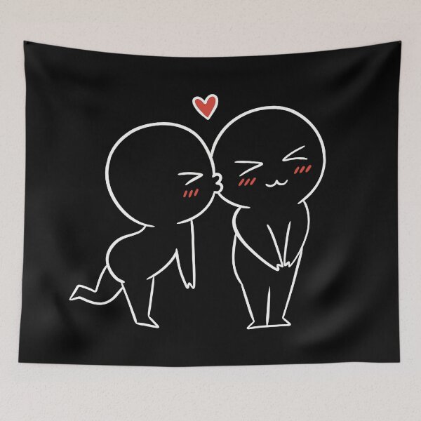 Item preview, Copy of Couple kiss, a little shy love designed and sold by lapsuss.