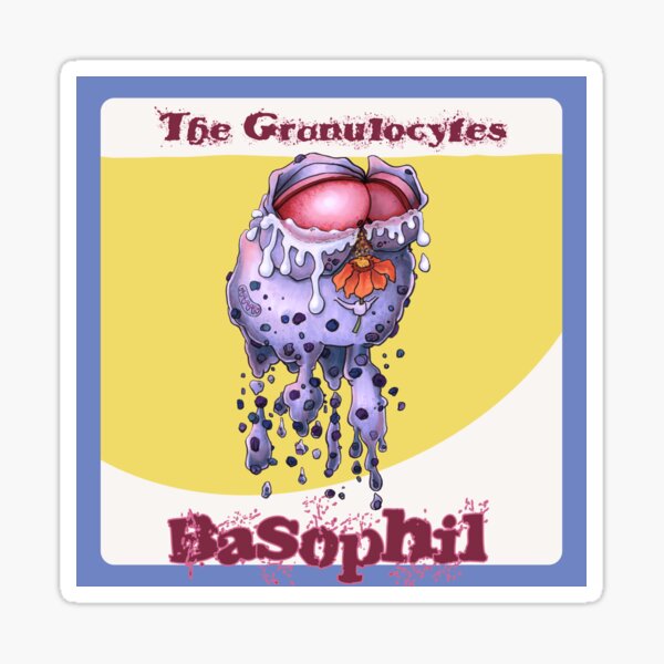 Basophil - the tiniest hay fever sufferer Sticker