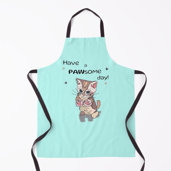 Item preview, Have a PAWsome day! cute kitten with funny pun joke designed and sold by HajnalkArt.