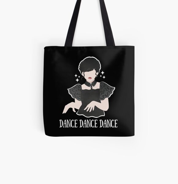 Wednesday Addams Jenna Ortega Cartoon Tote Bag Tim Burton 