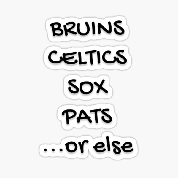 Boston sports teams pride Sticker for Sale by MarMadeThat