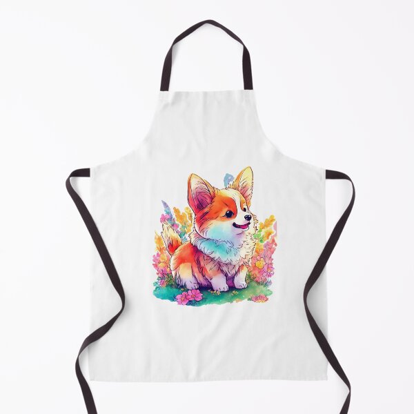 Item preview, Cute Baby Corgi in Flower Garden designed and sold by VintageVib.
