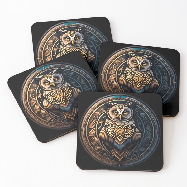 Item preview, Owl tribal mandala tattoo designed and sold by HappyTrippy.
