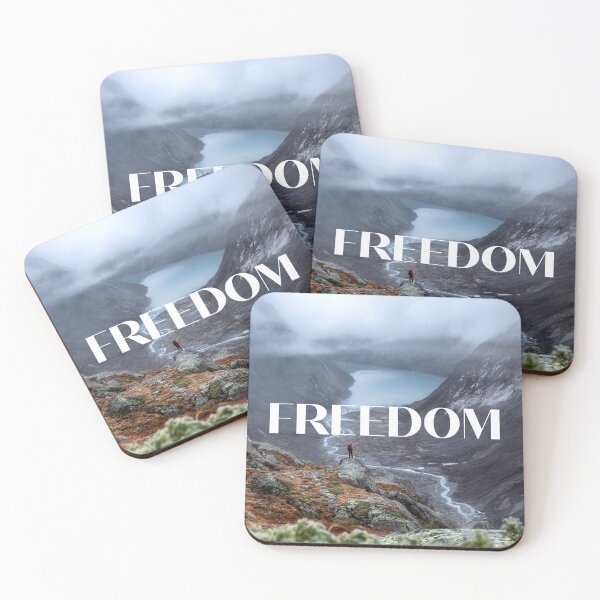 Item preview, "Freedom" - Inspiring word and moody landscape designed and sold by paediil.