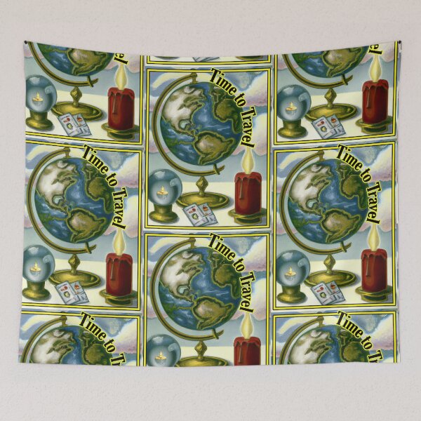 Item preview, 'Time to Travel' Tarot and Travel - Oil Painting Design  designed and sold by Ridiculam Toga.