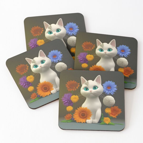 Item preview, Cat Flower 06 designed and sold by Camila Hamdan.