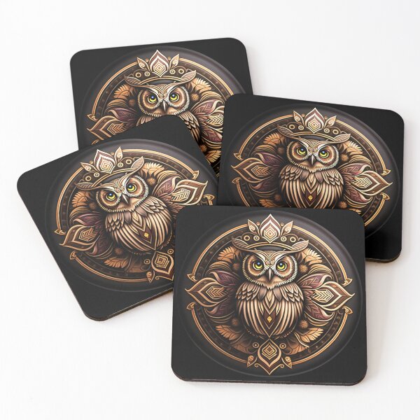 Item preview, Owl tribal mandala tattoo designed and sold by HappyTrippy.