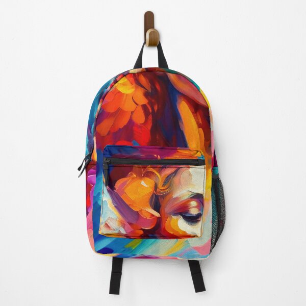 Item preview, Guardian Angel Renaissance Colourful Portrait | Palette Knife Oil Digital Painting designed and sold by VividViews.