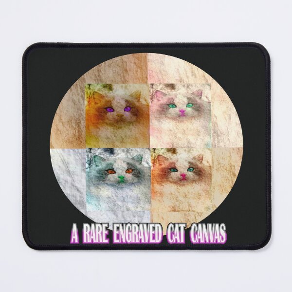 Item preview, A Rare Engraved Cat Canvas designed and sold by market100.