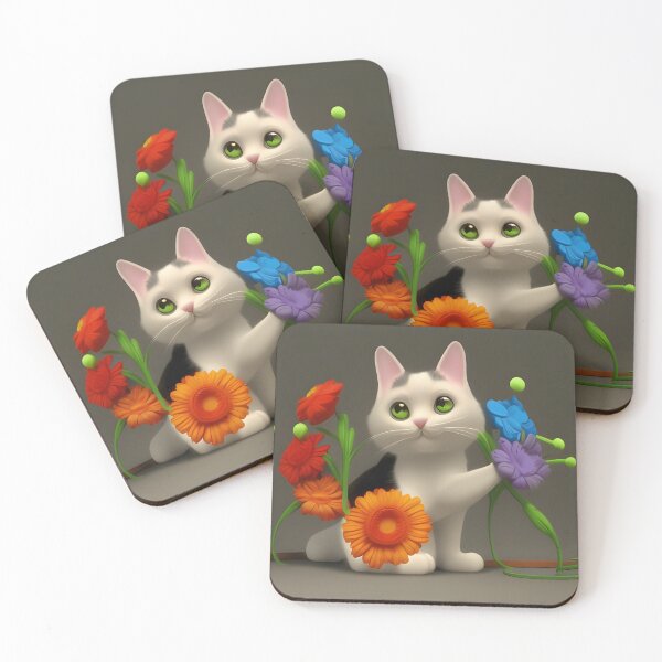 Item preview, Cat Flower 08 designed and sold by Camila Hamdan.