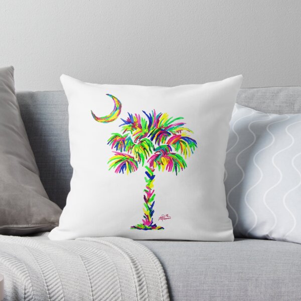 South Carolina is Simply Amazing Palm Tree Throw Pillow