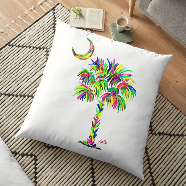 South Carolina is Simply Amazing Palm Tree Floor Pillow