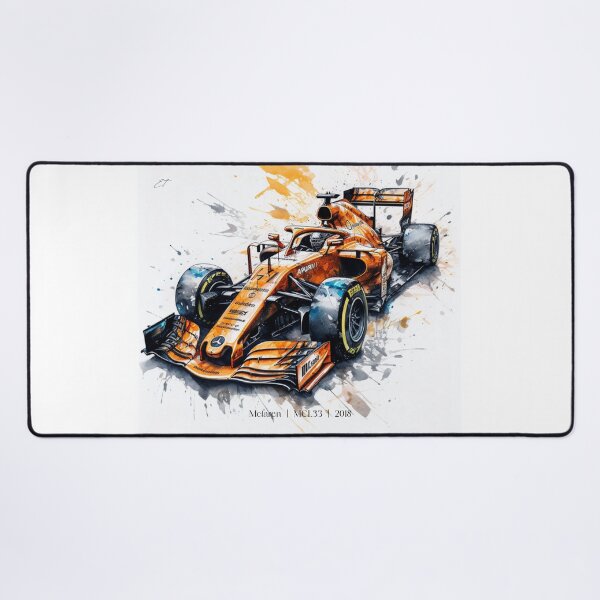 Item preview, Lando Norris 2018 Mclaren MCL33 F1 Watercolour Painting Print designed and sold by PicTechNowArt.