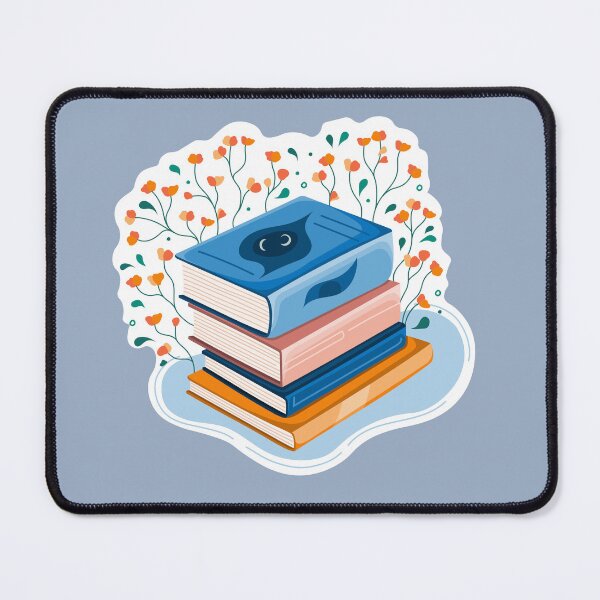 Item preview, Sticker with a Stack of books to read in a flat design style with plants designed and sold by creativecornr.