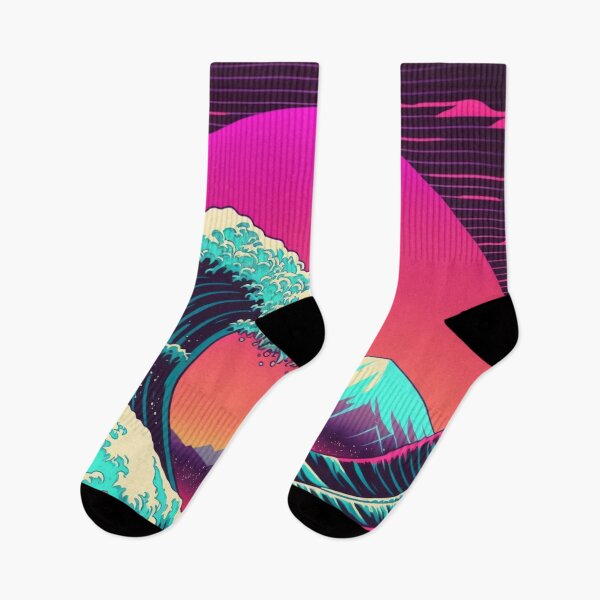 Item preview, The Great Wave Vaporwave Style designed and sold by DigiPunk.