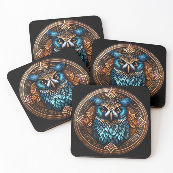 Item preview, Owl tribal mandala tattoo designed and sold by HappyTrippy.