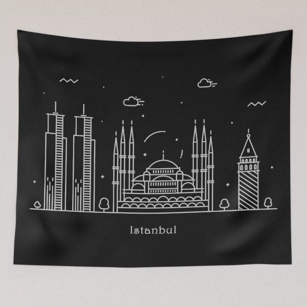 Item preview, Istanbul Skyline Minimal Line Art Poster designed and sold by A Deniz Akerman.