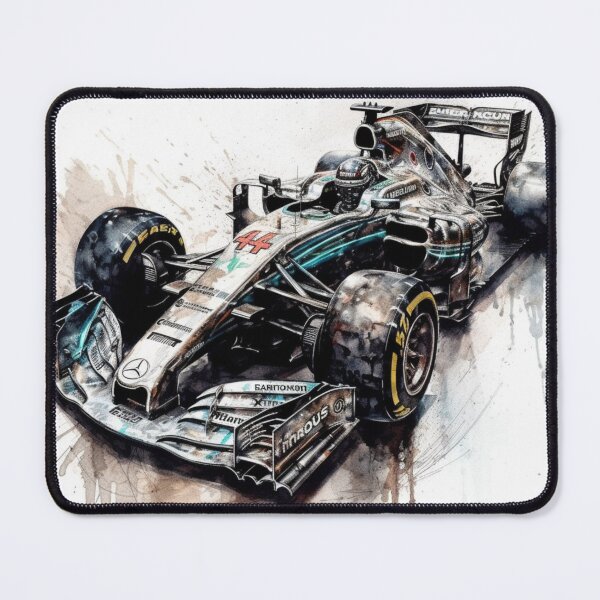 Item preview, Lewis Hamilton 2019 Mercedes W10 F1 Watercolour Painting Print    designed and sold by PicTechNowArt.