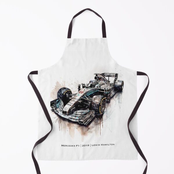 Item preview, Lewis Hamilton 2019 Mercedes W10 F1 Watercolour Painting Print designed and sold by PicTechNowArt.