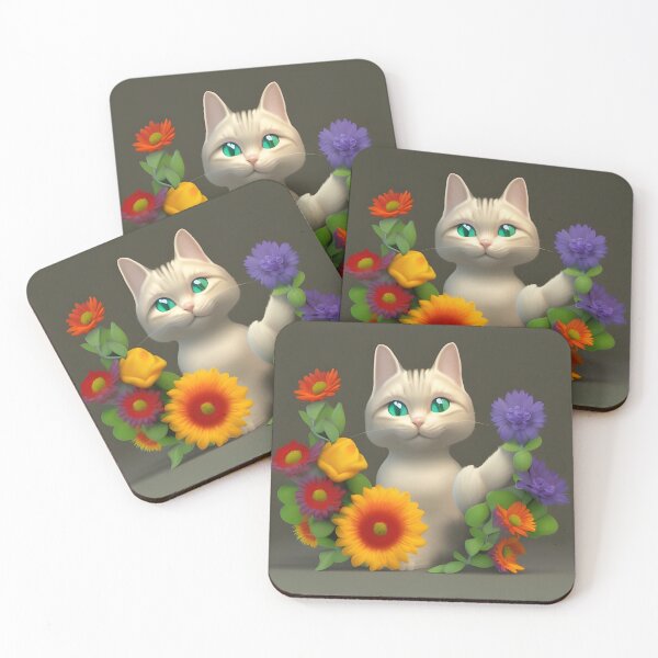 Item preview, Cat Flower 10 designed and sold by Camila Hamdan.
