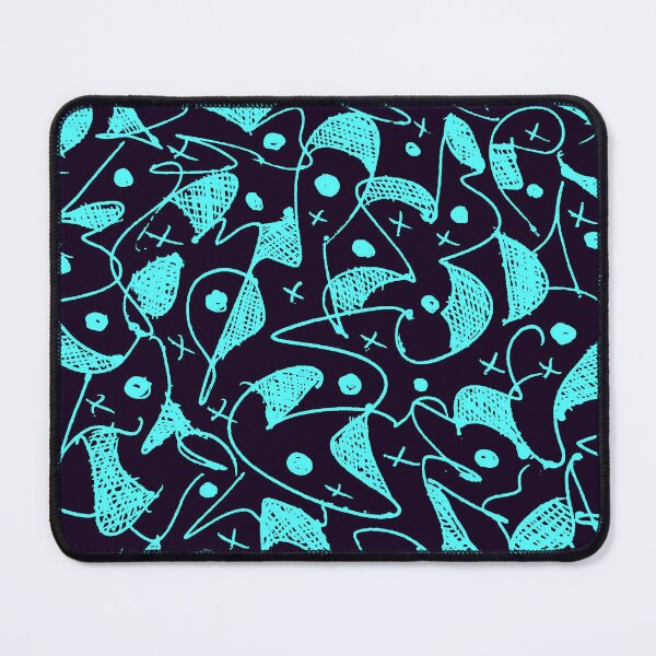 Item preview, Brilliant Blue On Black Abstract Art designed and sold by ubustudio.