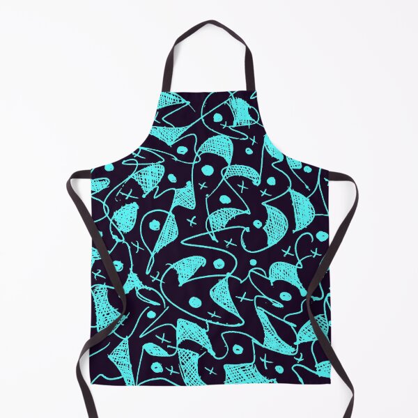 Item preview, Brilliant Blue On Black Abstract Art designed and sold by ubustudio.