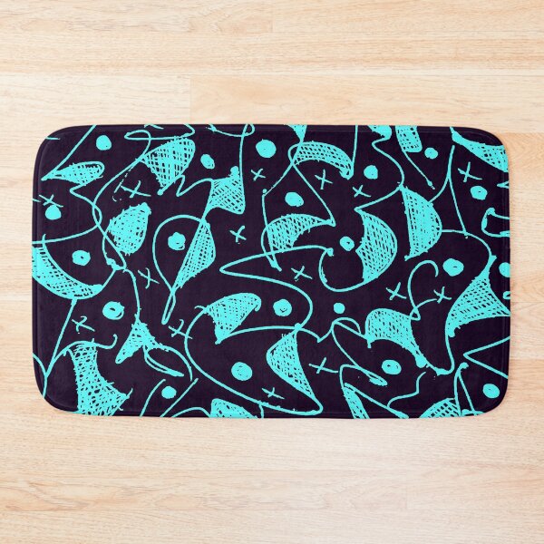 Item preview, Brilliant Blue On Black Abstract Art designed and sold by ubustudio.