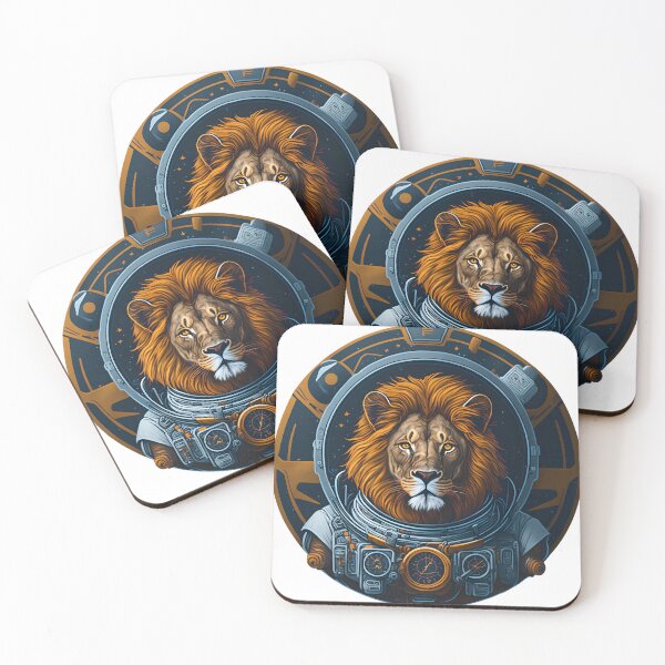 Item preview, An astronaut lion circular design designed and sold by portokalis.