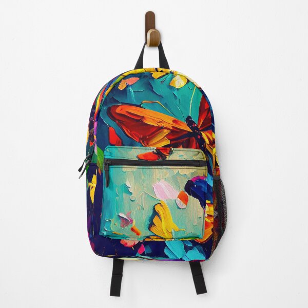 Item preview, Butterflies Vibrant Abstract Art | Palette Knife Oil Digital Painting designed and sold by VividViews.
