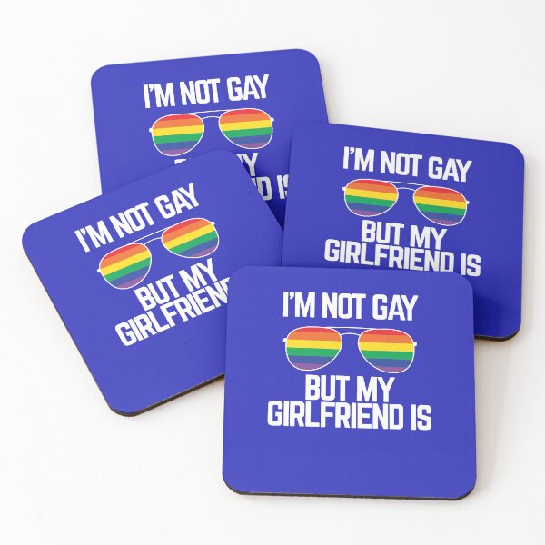 Item preview, Funny Lesbian Quote I'M NOT GAY BUT MY GIRLFRIEND IS Rainbow Sunglasses LGBT Flag designed and sold by Lightfield.