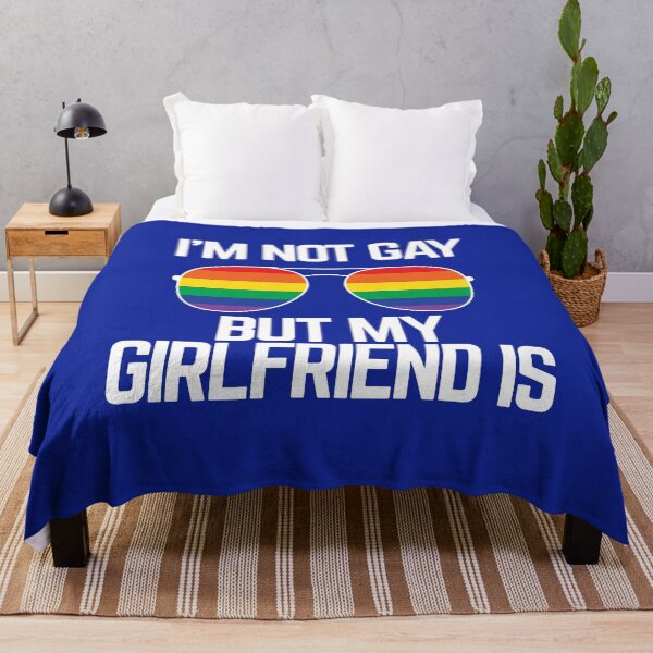 Item preview, Funny Lesbian Quote I'M NOT GAY BUT MY GIRLFRIEND IS Rainbow Sunglasses LGBT Flag designed and sold by Lightfield.