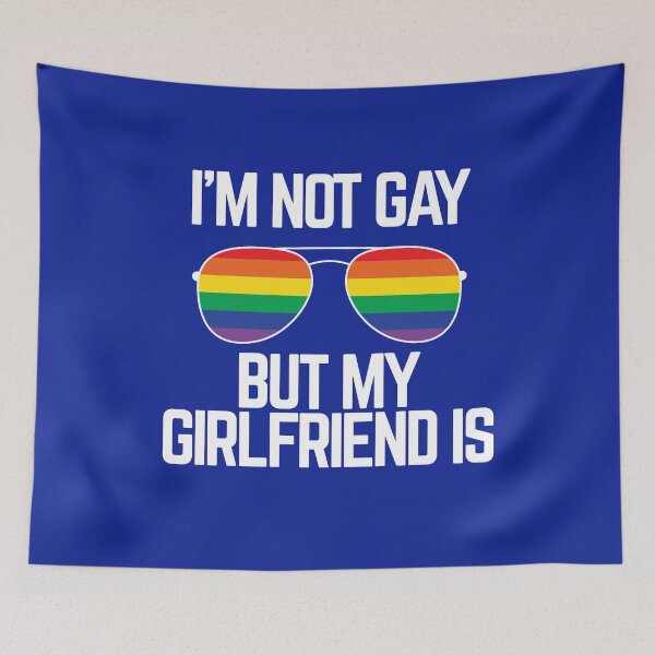 Item preview, Funny Lesbian Quote I'M NOT GAY BUT MY GIRLFRIEND IS  Rainbow Sunglasses LGBT Flag designed and sold by Lightfield.