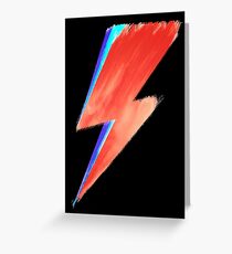 David Bowie Lightning Greeting Card
