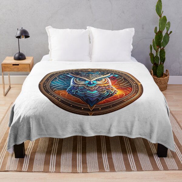 Item preview, Owl tribal mandala tattoo designed and sold by HappyTrippy.