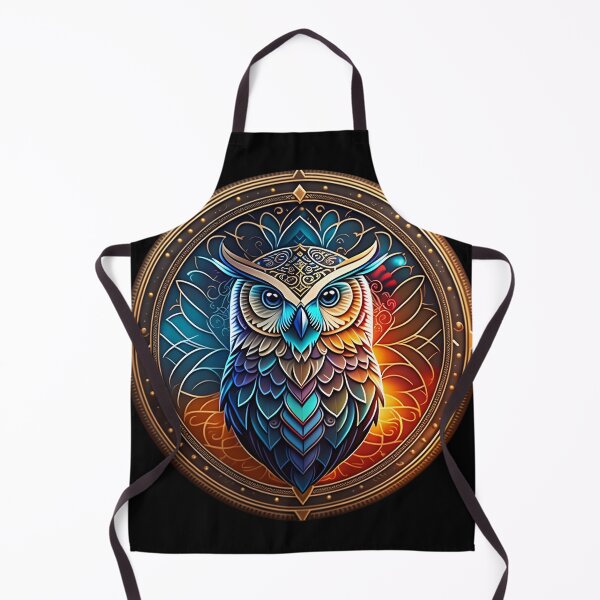 Item preview, Owl tribal mandala tattoo designed and sold by HappyTrippy.