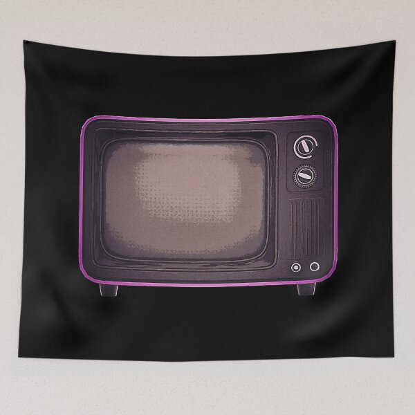 Item preview, No Signal TV - Retro Television - turn off the TV - fuchsia designed and sold by PeterADesign.