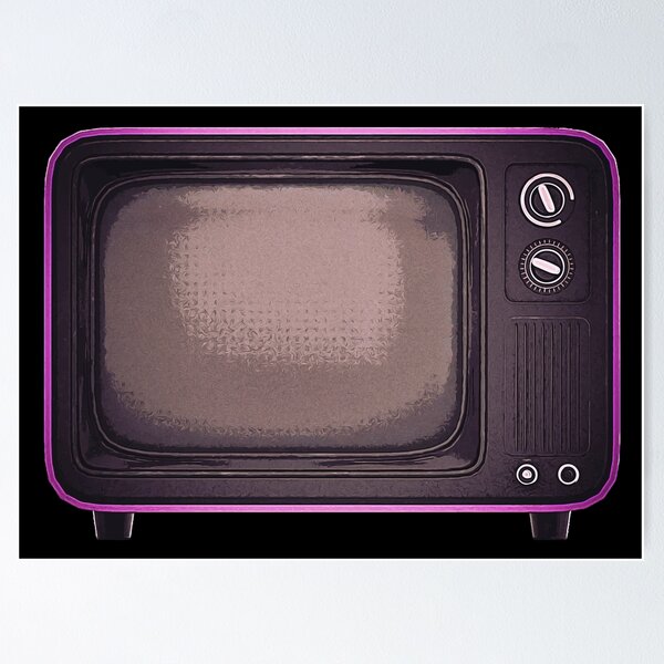 Item preview, No Signal TV - Retro Television - turn off the TV - fuchsia designed and sold by PeterADesign.