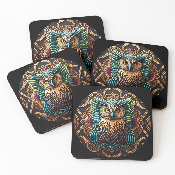Item preview, Owl tribal mandala tattoo designed and sold by HappyTrippy.