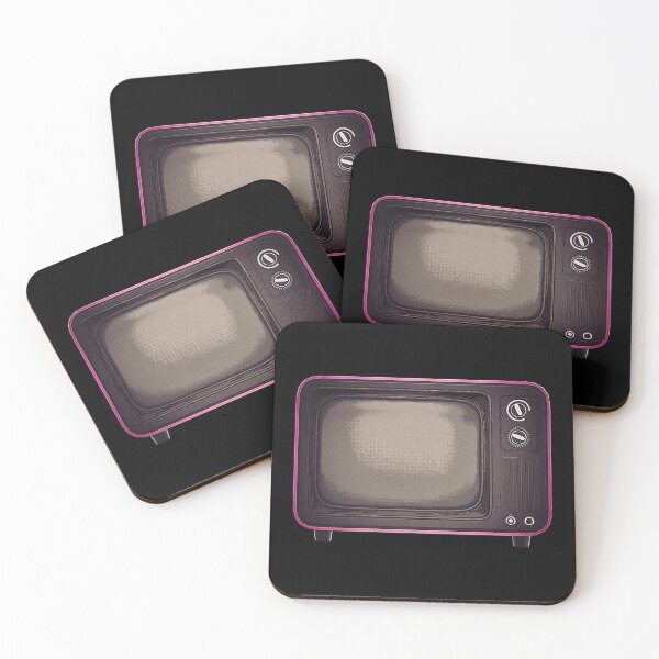 Item preview, No Signal TV - Retro Television - turn off the TV - pink designed and sold by PeterADesign.