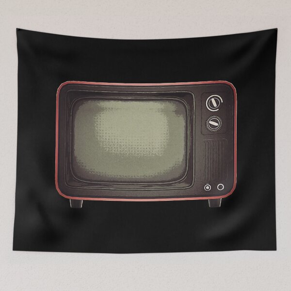 Item preview, No Signal TV - Retro Television - turn off the TV - red designed and sold by PeterADesign.