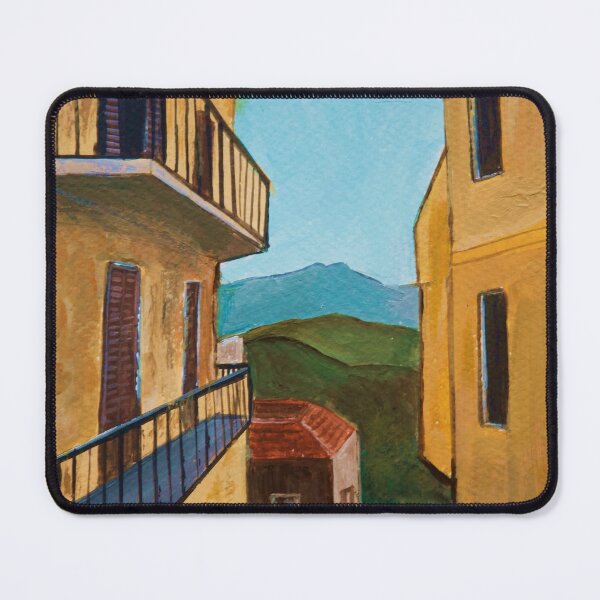 Item preview, Street scene with mountain view designed and sold by Sicilian-art.