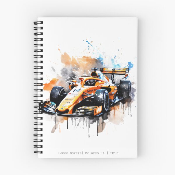 Item preview, Lando Norris 2017 Mclaren MCL32 F1 Watercolour Painting Print    designed and sold by PicTechNowArt.