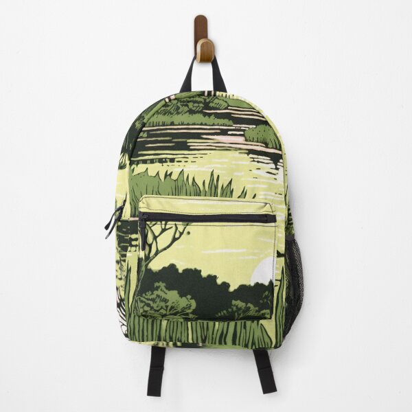 Item preview, Lino Print Crane in a Pond designed and sold by LividPhoto.