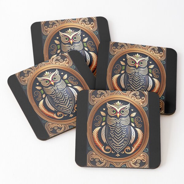 Item preview, Owl tribal mandala tattoo designed and sold by HappyTrippy.