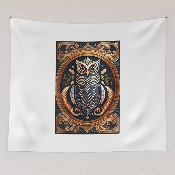 Item preview, Owl tribal mandala tattoo designed and sold by HappyTrippy.