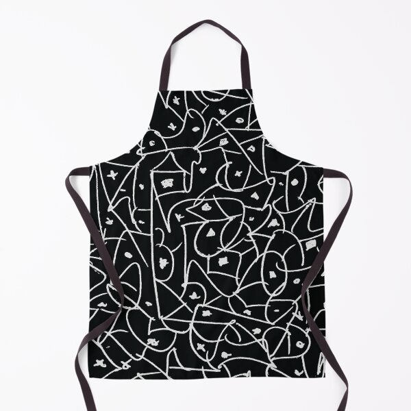 Item preview, Free Hand, White Lines On Black Abstract Art designed and sold by ubustudio.